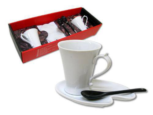 Kávový set 6ks keramika,2x šálek | Ostatní zboží - Domácí potřeby